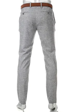 ALBERTO Hose, Slim Fit, Wolle waschbar, grau meliert^ Dressy|Hosen