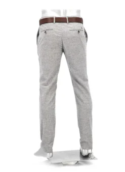 ALBERTO Hose, Slim Fit, Wolle waschbar, hellgrau meliert^ Hosen