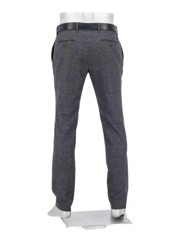 ALBERTO Hose, Slim Fit, Wolle waschbar, anthrazit meliert^ Hosen