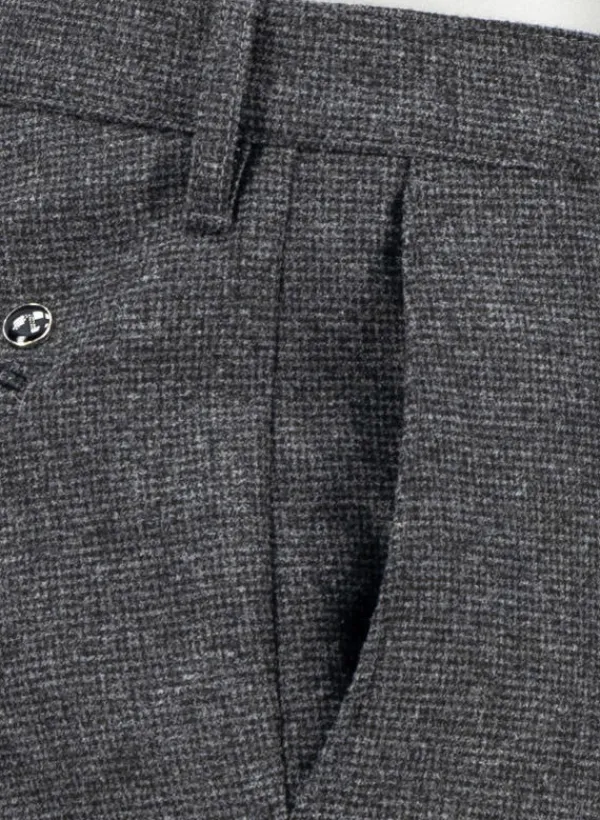 ALBERTO Hose, Slim Fit, Wolle waschbar, anthrazit meliert^ Hosen