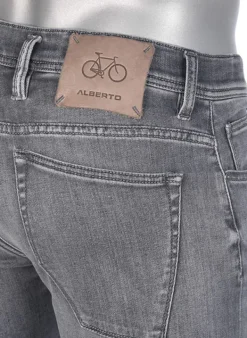 ALBERTO Jeans Bike, Regular Fit, Baumwolle T400® 10oz, graphit^ Bike|Jeans