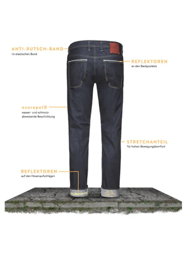 ALBERTO Jeans Bike, Slim Fit, Baumwoll-Stretch 12oz, blau^ Bike|Jeans