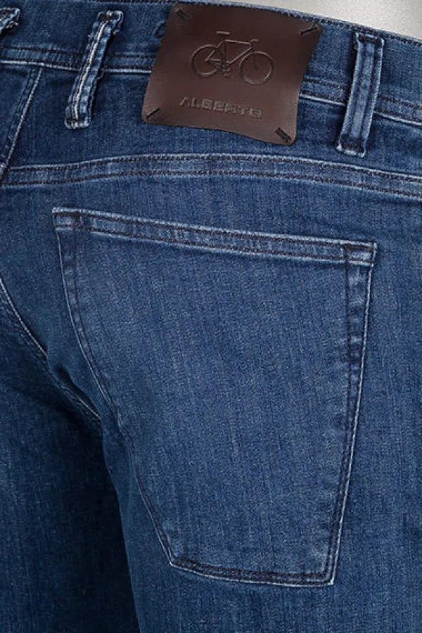 ALBERTO Jeans Bike, Slim Fit, Bio Baumwoll-Stretch 11oz, blau^ Bike|Jeans