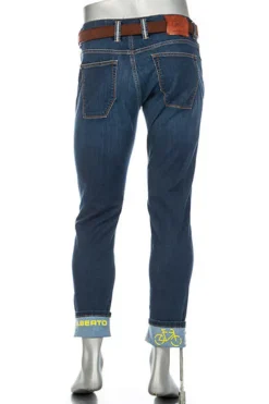 ALBERTO Jeans BikeSpeed, Slim Fit, Baumwoll-Stretch Coolmax®, mittelblau^ Bike|Jeans