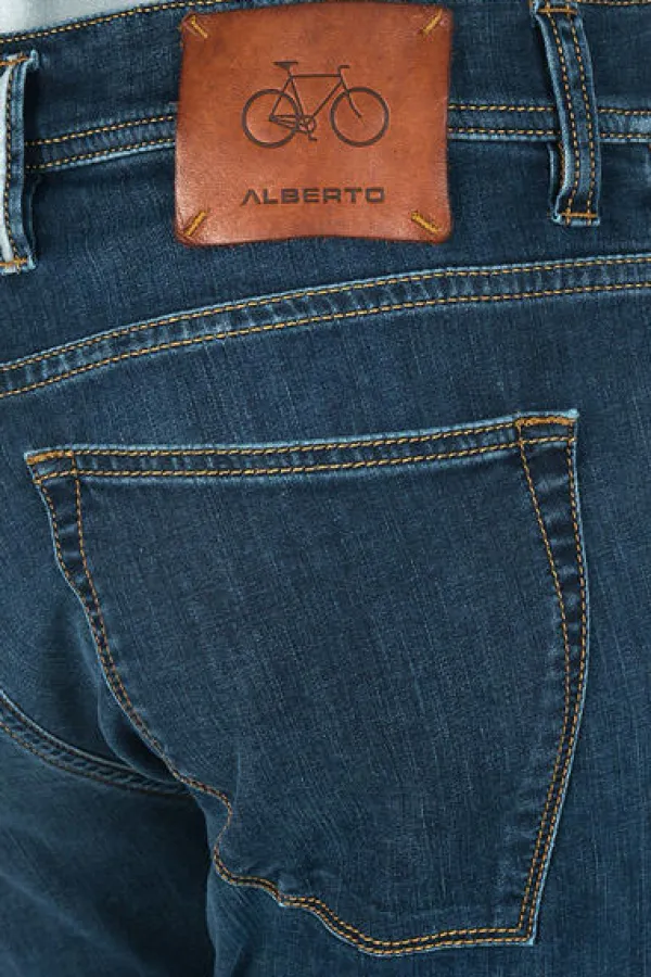 ALBERTO Jeans BikeSpeed, Slim Fit, Baumwoll-Stretch Coolmax®, mittelblau^ Bike|Jeans