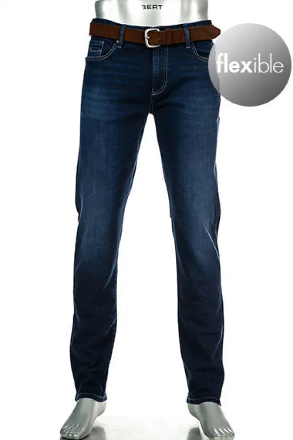 ALBERTO Jeans Pipe, Regular Fit, Baumwolle T400® 10oz, navy^ Jeans