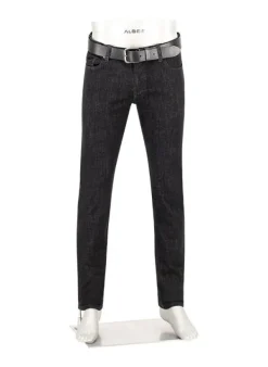 ALBERTO Jeans Pipe, Slim Fit, Baumwolle T400®, schwarz^ Jeans|Premium Business Jeans
