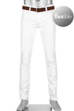 ALBERTO Jeans, Regular Fit, Baumwolle T400, weiß^ Alles Weiss|Jeans