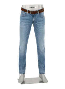 ALBERTO Jeans Slipe, Tapered Fit, Baumwoll-Stretch, hellblau^ Jeans