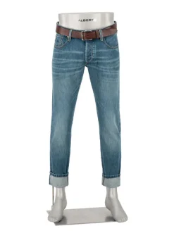 ALBERTO Jeans Slipe, Tapered Fit, Japan Denim, dunkelblau^ Jeans