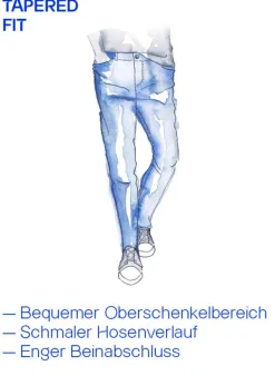 ALBERTO Jeans Slipe, Tapered Fit, Organic Denim, blau^ Jeans