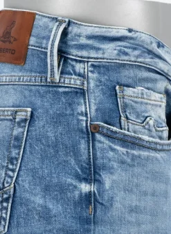 ALBERTO Jeans Slipe, Tapered Fit, Organic Denim, blau^ Jeans