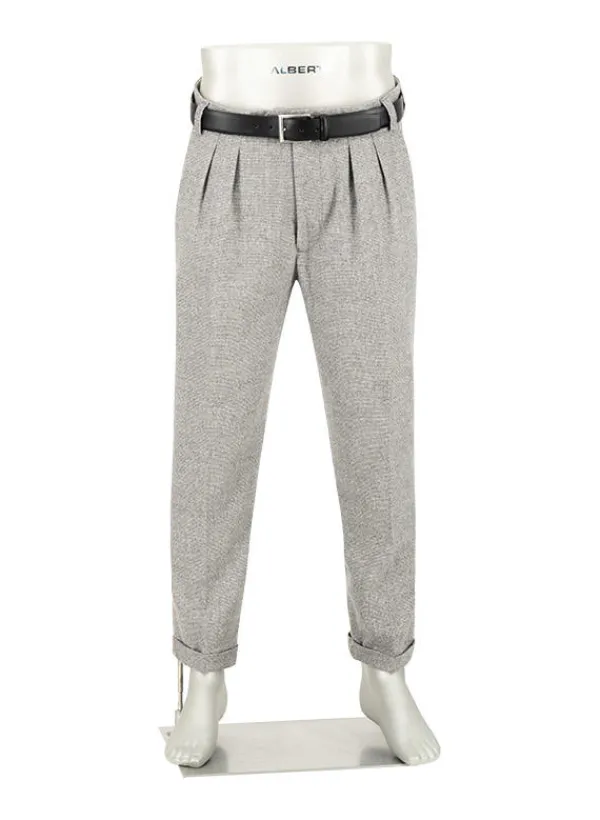 ALBERTO Mini Oxford, Ted-C, Wide Fit, Wolle cropped, grau^ Hosen