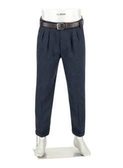 ALBERTO Mini Oxford, Ted-C, Wide Fit, Wolle cropped, navy^ Hosen