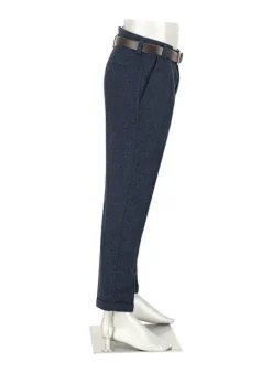 ALBERTO Mini Oxford, Ted-C, Wide Fit, Wolle cropped, navy^ Hosen
