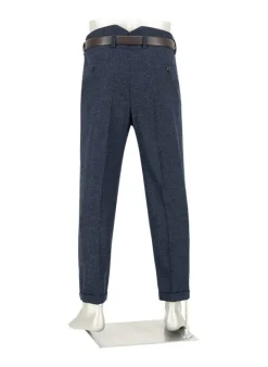 ALBERTO Mini Oxford, Ted-C, Wide Fit, Wolle cropped, navy^ Hosen