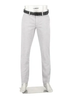 ALBERTO New Wool Look, Lou, Regular Fit, Baumwoll-Stretch, hellgrau meliert^ Hosen