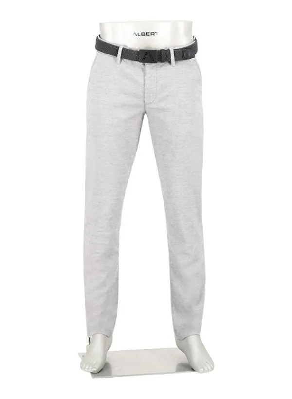 ALBERTO New Wool Look, Lou, Regular Fit, Baumwoll-Stretch, hellgrau meliert^ Hosen