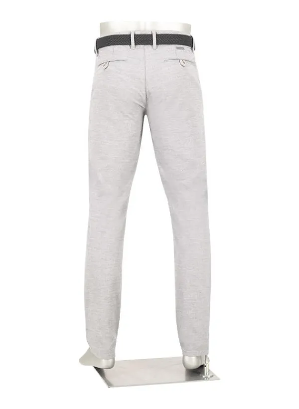 ALBERTO New Wool Look, Lou, Regular Fit, Baumwoll-Stretch, hellgrau meliert^ Hosen