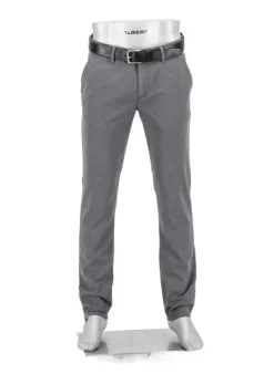 ALBERTO New Wool Look, Lou, Regular Fit, Baumwoll-Stretch, grau meliert^ Hosen