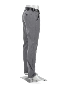 ALBERTO New Wool Look, Lou, Regular Fit, Baumwoll-Stretch, grau meliert^ Hosen