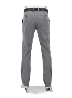 ALBERTO New Wool Look, Lou, Regular Fit, Baumwoll-Stretch, grau meliert^ Hosen