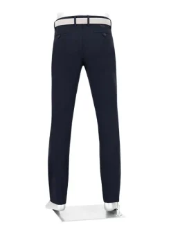 ALBERTO New Wool Look, Lou, Regular Fit, Baumwoll-Stretch, navy meliert^ Hosen