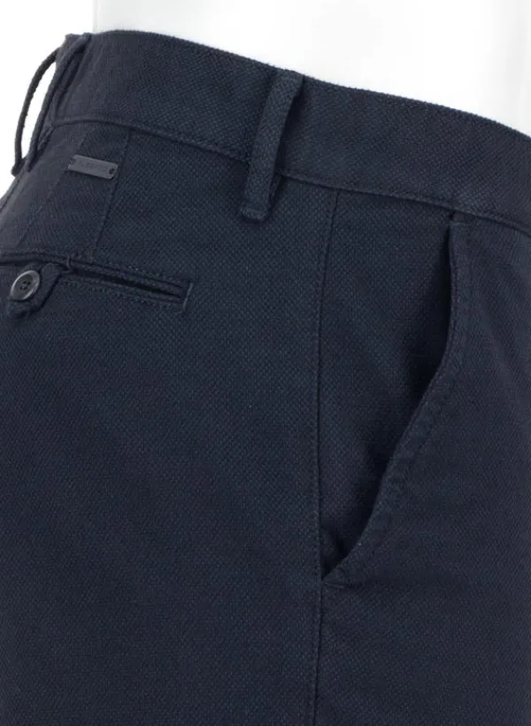 ALBERTO New Wool Look, Lou, Regular Fit, Baumwoll-Stretch, navy meliert^ Hosen