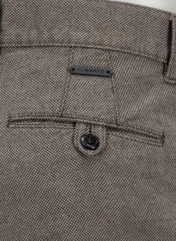 ALBERTO New Wool Look, Lou, Regular Fit, Baumwoll-Stretch, braun meliert^ Hosen