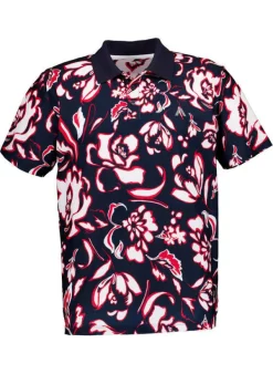 ALBERTO Polo-Shirt Leo, Cooler 3xDRY, navy-rot floral^ Polos|Polos