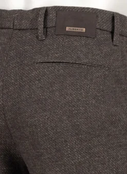 ALBERTO Smooth Jersey, Rob, Slim Fit, Mikrofaser-Stretch, mokka-salbei-beige gemustert^ Hosen|Dressy