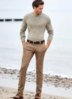 ALBERTO Smooth Jersey, Rob, Slim Fit, Mikrofaser-Stretch, braun-beige-ocker gemustert^ Hosen|Dressy
