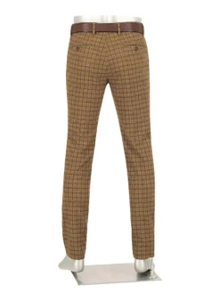 ALBERTO Smooth Jersey, Rob, Slim Fit, Mikrofaser-Stretch, braun gemustert^ Hosen