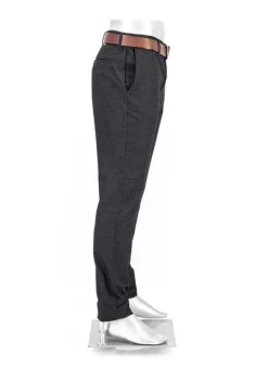 ALBERTO Soft Flanell, Rob, Slim Fit, Mikrofaser, anthrazit^ Hosen