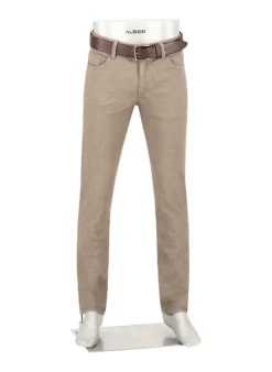 ALBERTO Soft Touch, Pipe, Regular Fit, Baumwoll-Stretch, braun meliert^ Hosen