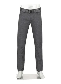 ALBERTO Soft Touch, Pipe, Regular Fit, Baumwoll-Stretch, dunkelgrau meliert^ Hosen