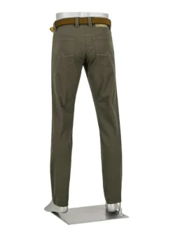 ALBERTO Super Twill, Pipe, Regular Fit, Baumwoll-Mix, military^ Hosen