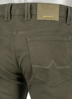 ALBERTO Super Twill, Pipe, Regular Fit, Baumwoll-Mix, military^ Hosen