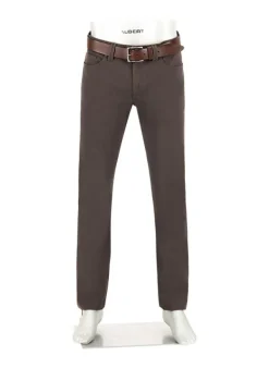 ALBERTO Super Twill, Pipe, Regular Fit, Baumwoll-Mix, braun^ Hosen