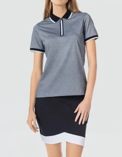 ALBERTO Zip-Polo Maja in funktionaler Piqué Qualität^ Polos|Polos